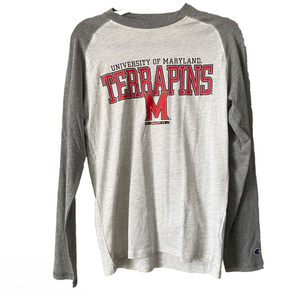 NWT Maryland Terrapins NCAA Champion Raglan Long Sleeve Shirt Size Small